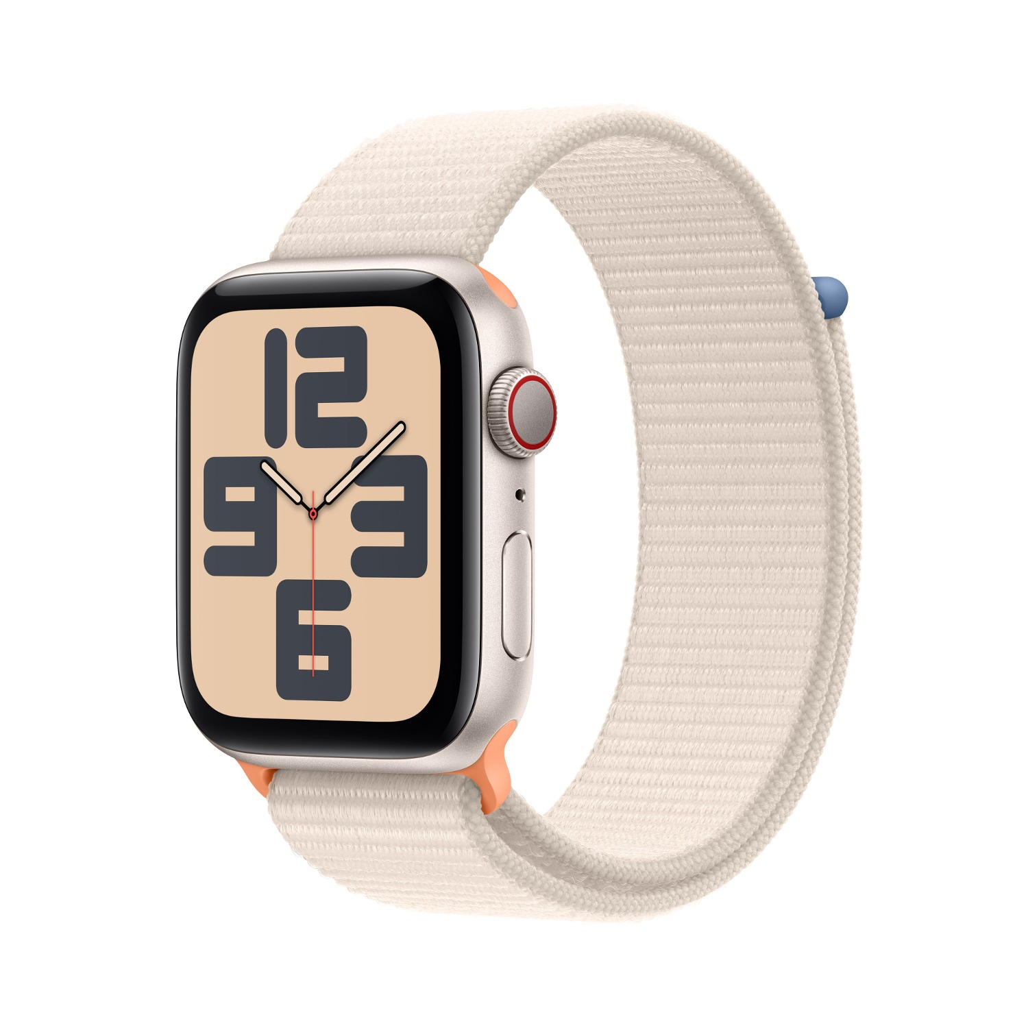 Apple Watch SE GPS + Cellular 44mm 스타라이트 알루미늄 케이스, 스타라이트 스포츠 루프 * MRH23KH/A