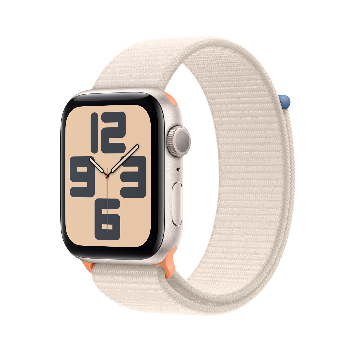Apple Watch SE GPS 44mm 스타라이트 알루미늄 케이스, 스타라이트 스포츠 루프 * MRE63KH/A