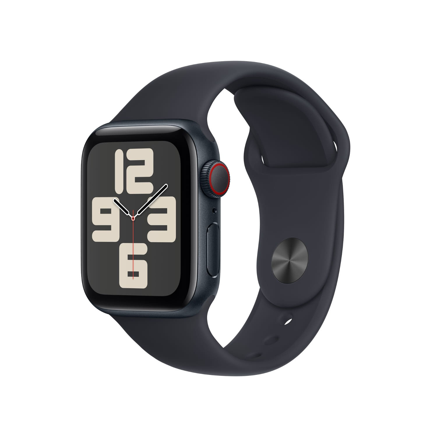 Apple Watch SE GPS + Cellular 40mm 미드나이트 알루미늄 케이스, 미드나이트 스포츠 밴드 - S/M * MRG73KH/A