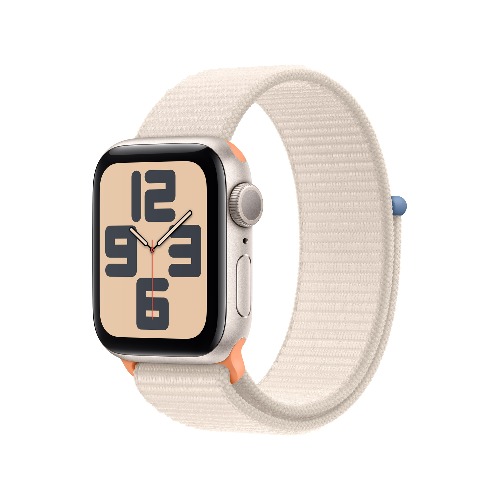 Apple Watch SE GPS 40mm 스타라이트 알루미늄 케이스, 스타라이트 스포츠 루프 * MR9W3KH/A