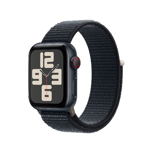 Apple Watch SE GPS + Cellular 40mm 미드나이트 알루미늄 케이스, 미드나이트 스포츠 루프 * MRGE3KH/A