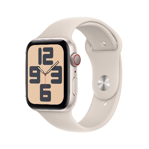 Apple Watch SE GPS + Cellular 44mm 스타라이트 알루미늄 케이스, 스타라이트 스포츠 밴드 - M/L * MRGX3KH/A