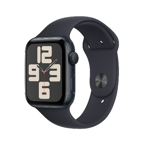Apple Watch SE GPS 44mm 미드나이트 알루미늄 케이스, 미드나이트 스포츠 밴드 - M/L * MRE93KH/A