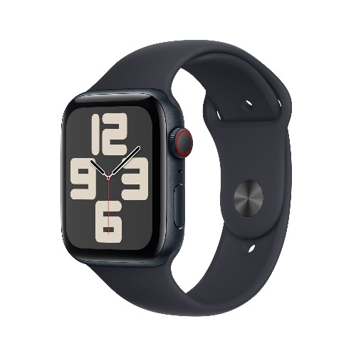 Apple Watch SE GPS + Cellular 44mm 미드나이트 알루미늄 케이스, 미드나이트 스포츠 밴드 - M/L * MRH83KH/A