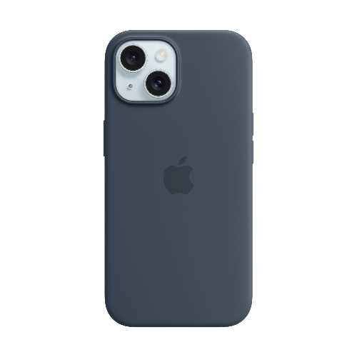 MagSafe형 iPhone 15 실리콘 케이스 - 스톰 블루 * MT0N3FE/A