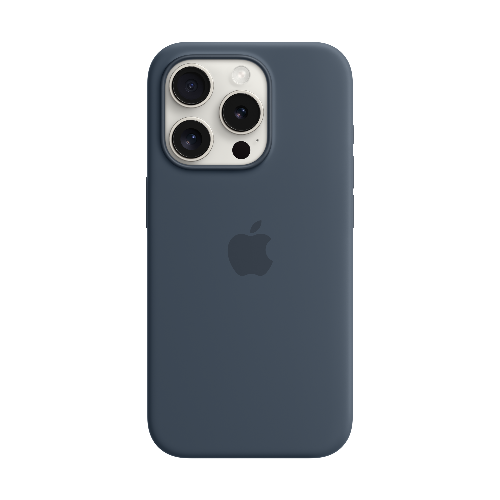 MagSafe형 iPhone 15 Pro 실리콘 케이스 - 스톰 블루 * MT1D3FE/A