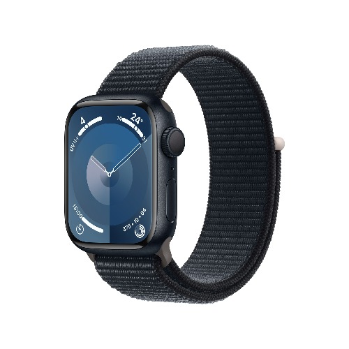 Apple Watch Series 9 GPS 41mm 미드나이트 알루미늄 케이스, 미드나이트 스포츠 루프 * MR8Y3KH/A