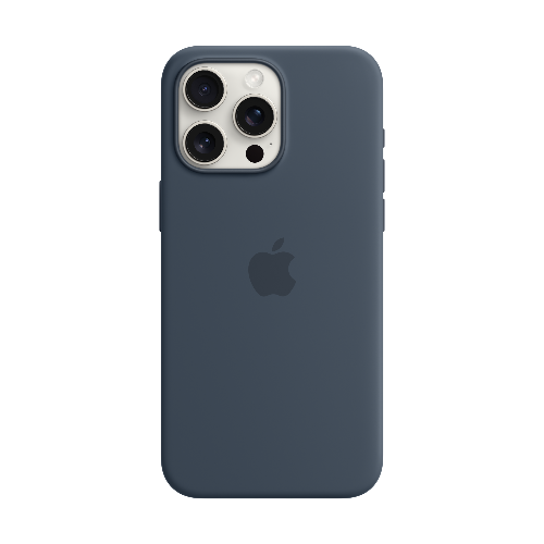 MagSafe형 iPhone 15 Pro Max 실리콘 케이스 - 스톰 블루 * MT1P3FE/A